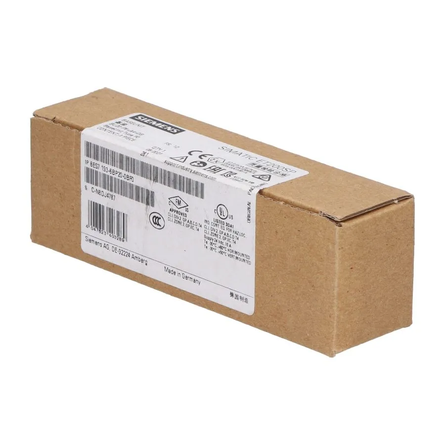 Модуль ввода-вывода Siemens 6ES7193-6BP20-0BF0 Base Unit NFP Sealed