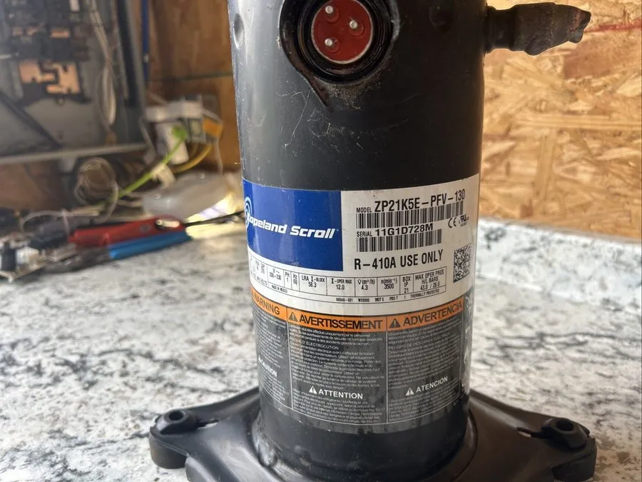 Компрессор Copeland ZP21K5E-PFV-130 Scroll Compressor R410A 208/230V 1 PH #A1-10 — фото лота 1