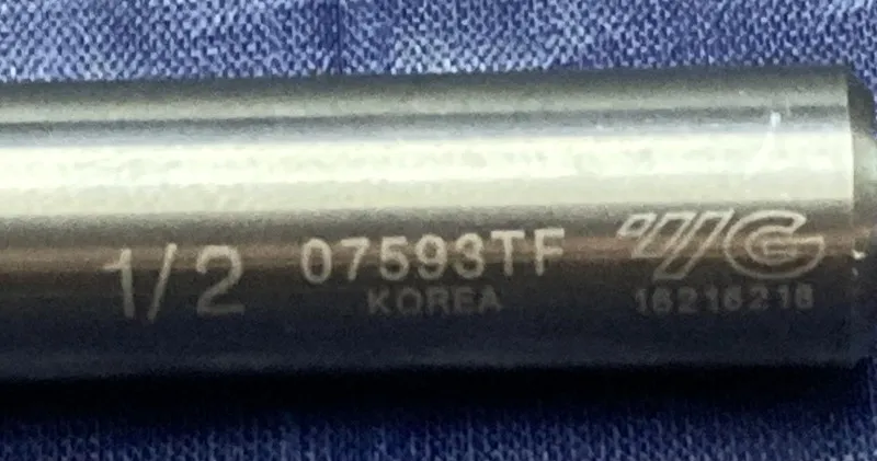 Режущий инструмент YG-1 07593TF 1/2'' 4F Square Carbide End Mill TiAlN Coated