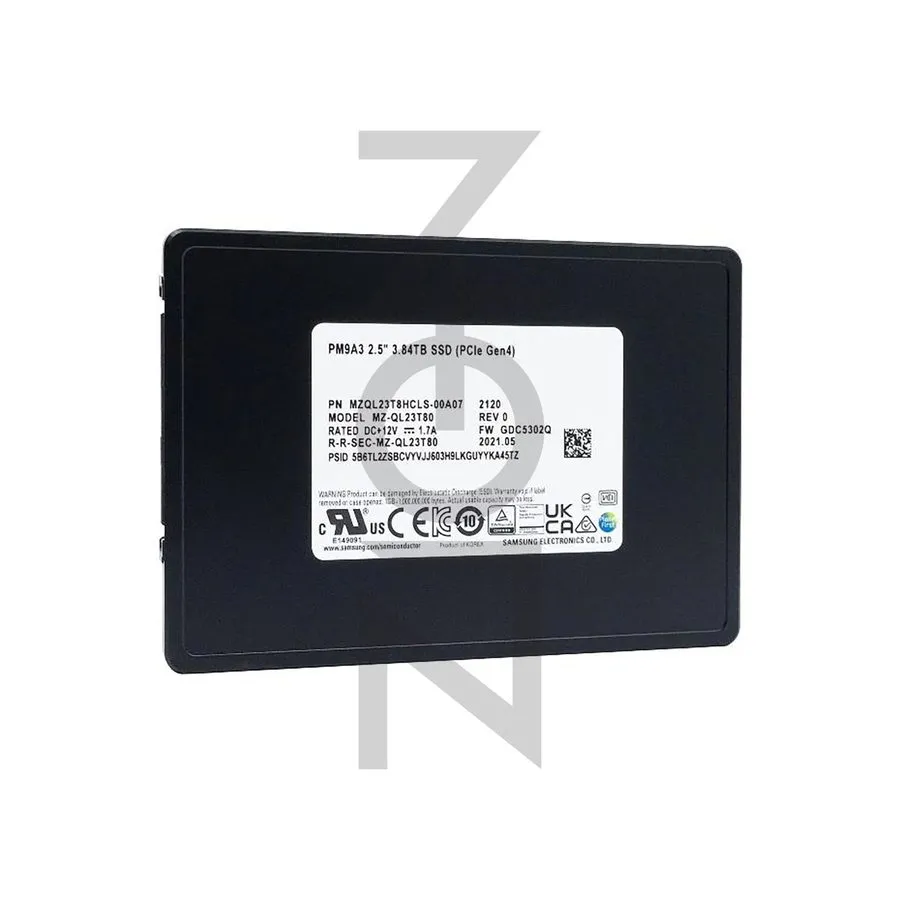 SSD-накопитель MZ-QL23T80 Samsung PM9A3 Series 3.84TB PCI-E NVMe U.2 2.5 SSD MZQ