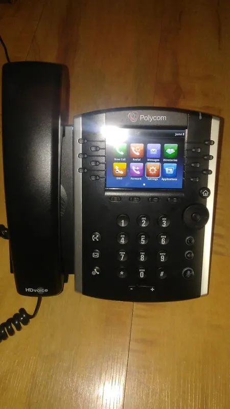 IP-телефон Polycom Desktop Phone VVX410 PoE GIG-E, 2200-46162-025 VVX 410