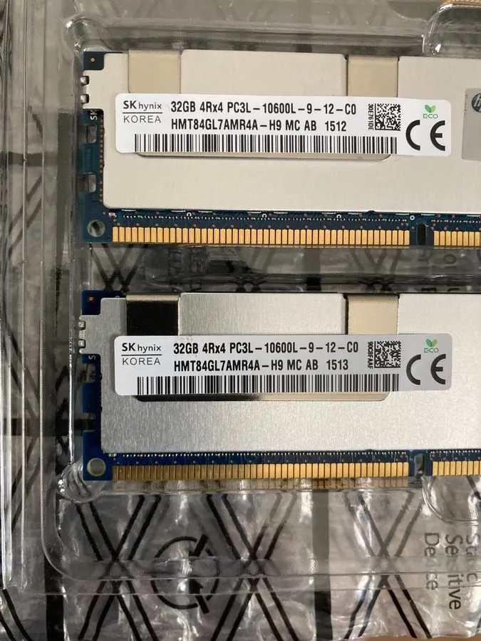 Модуль памяти 128GB SK Hynix 32GB DDR3L ECC LRDIMM PC3L-10600L HP P/N: 647654-81 — фото лота 1