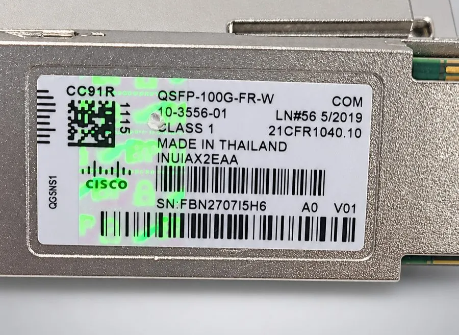 Трансивер QSFP-100G-FR-W Cisco 100GBASE-FR QSFP28 1310nm SMF 2km Transceiver 10-