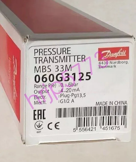 Датчик давления Danfoss MBS33M 060G3125 Pressure Transmitter 0-6bar