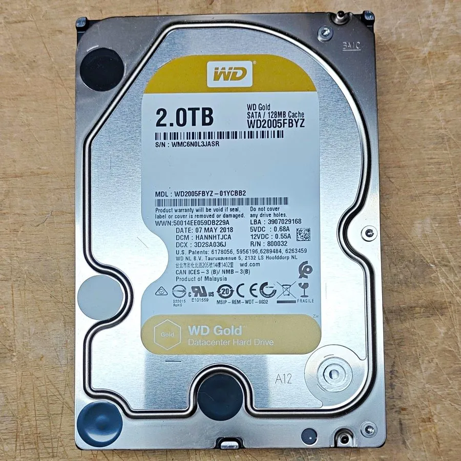 Жёсткий диск Western Digital Gold 2TB WD2005FBYZ 7200RPM 128MB SATA III 3.5" HDD