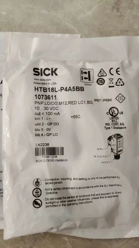 Фотоэлектрический датчик Sick HTB18L-P4A5BB 1073611 Photoelectric Sensor