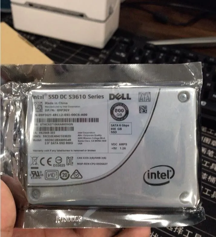 SSD-накопитель 09F3GY DELL /Intel DC S3610 Series SSDSC2BX800G4R 800GB 2.5 inch 