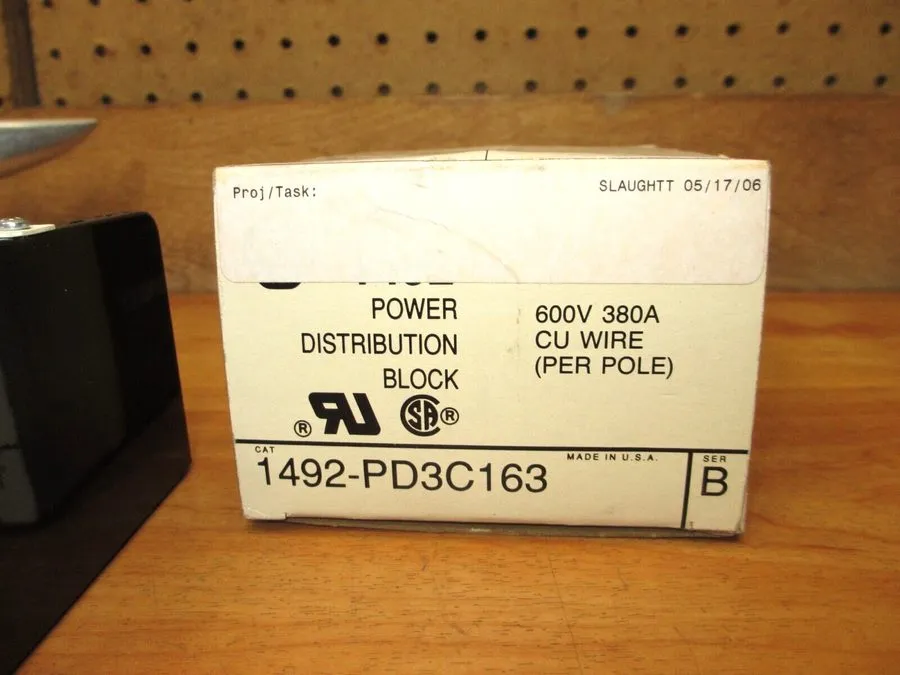 Клеммная колодка ALLEN BRADLEY (1492-PD3C163) 600V POWER TERMINAL BLOCK (b9)