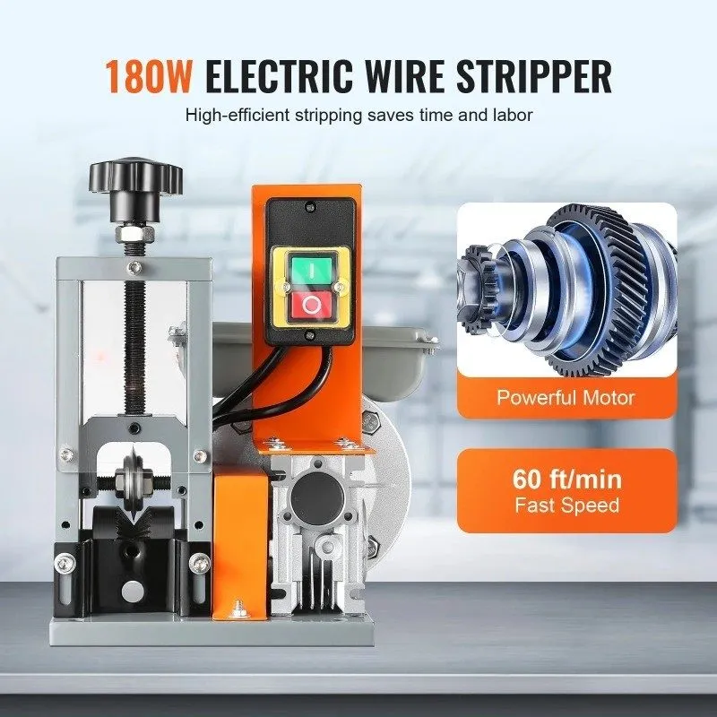 Станок для зачистки проводов Electric Wire Stripping Machine 1.5-25mm 180W 60ft/