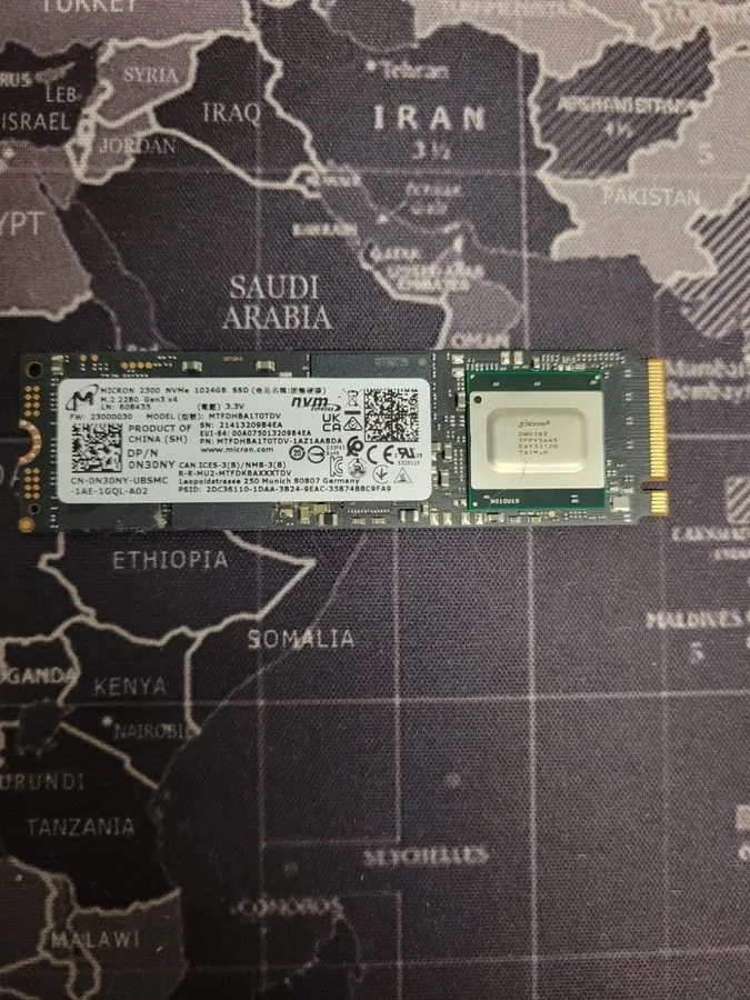 SSD-накопитель Micron Technology 1TB M.2 NVMe MTFDHBA1T0TDV Internal SSD 100% He