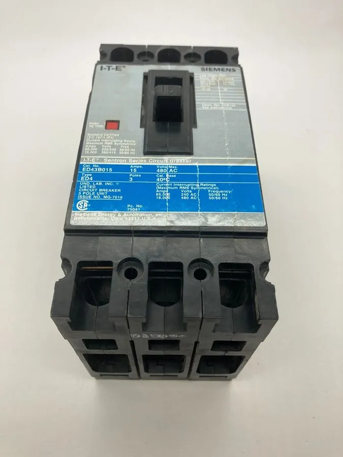 Автоматический выключатель SIEMENS SENTRON SERIES 15 AMP CIRCUIT BREAKER 3P 480 