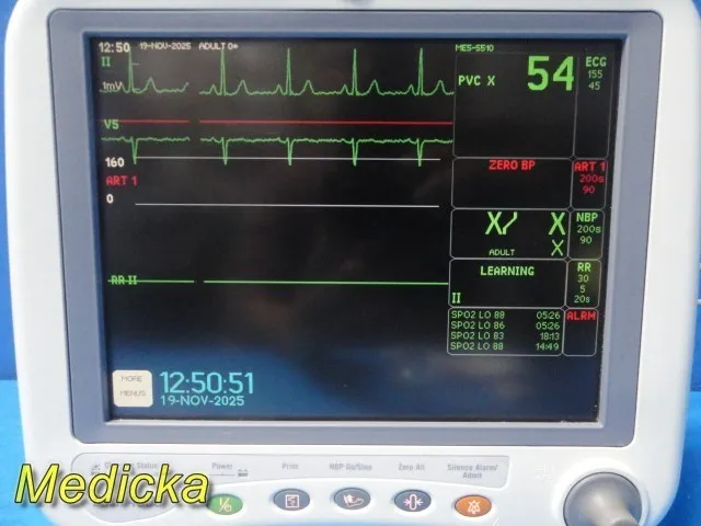 Электрокардиограф GE Dash 4000 Patient Monitor REF 203615-203 ECG/NIBP/SpO2/Temp — фото лота 2