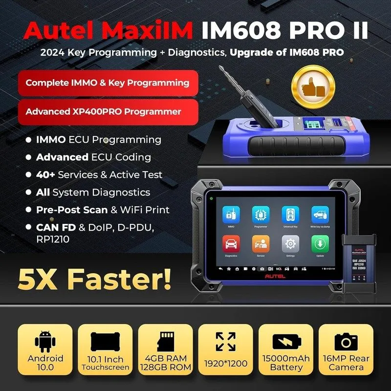 Диагностический сканер Autel MaxiIM IM608PRO II IM608S II IMKPA Key Programming  — фото лота 2