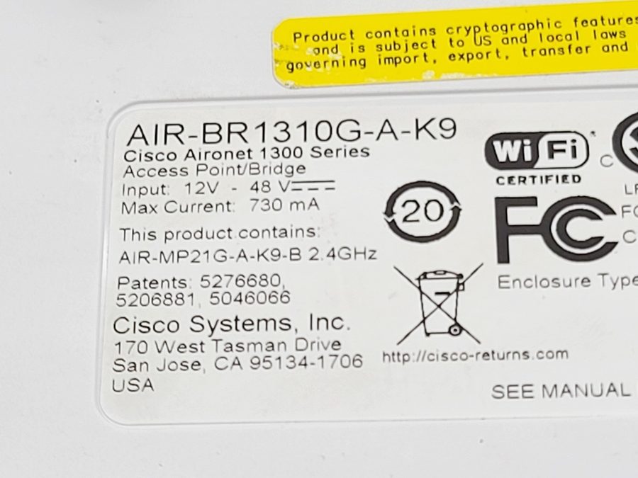 Фото лота AIR-BR1310G-A-K9-R от продавца №21511