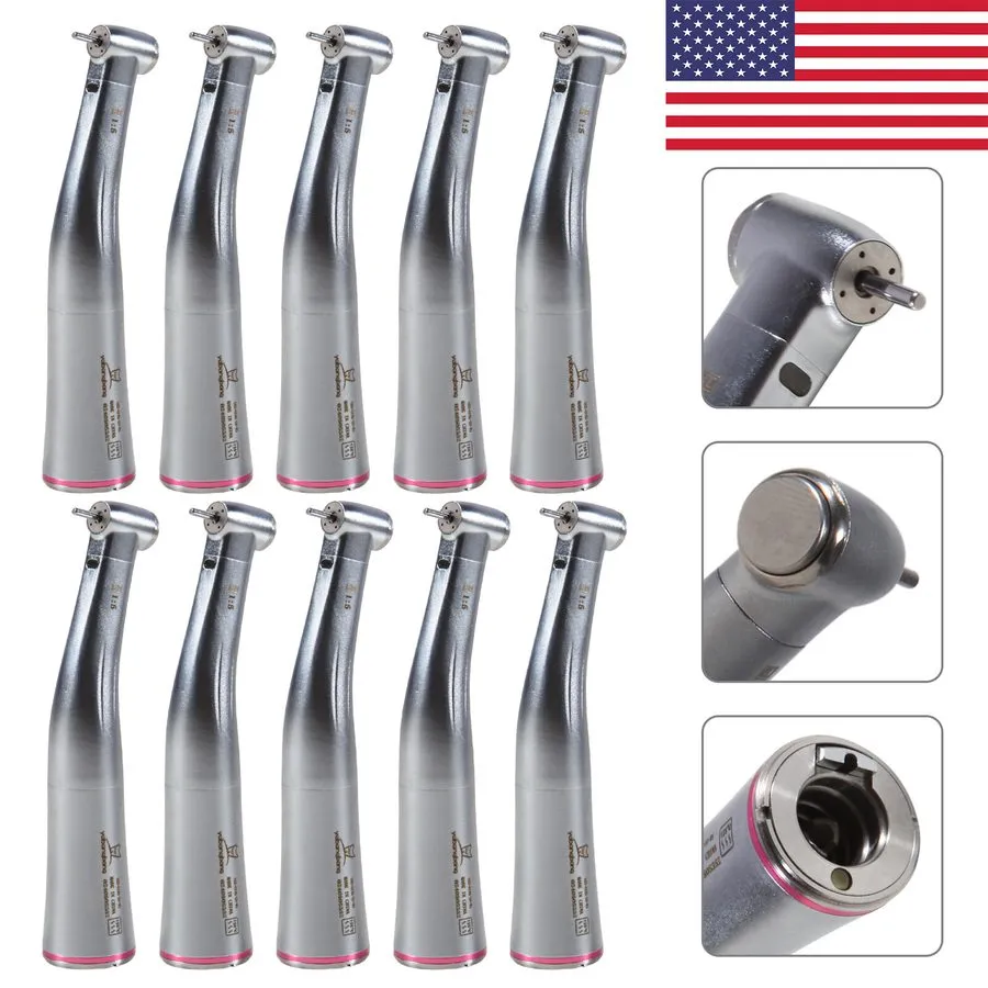 Стоматологический наконечник 1-10Pc Dental Optic 1:5 Increasing Contra Angle LED