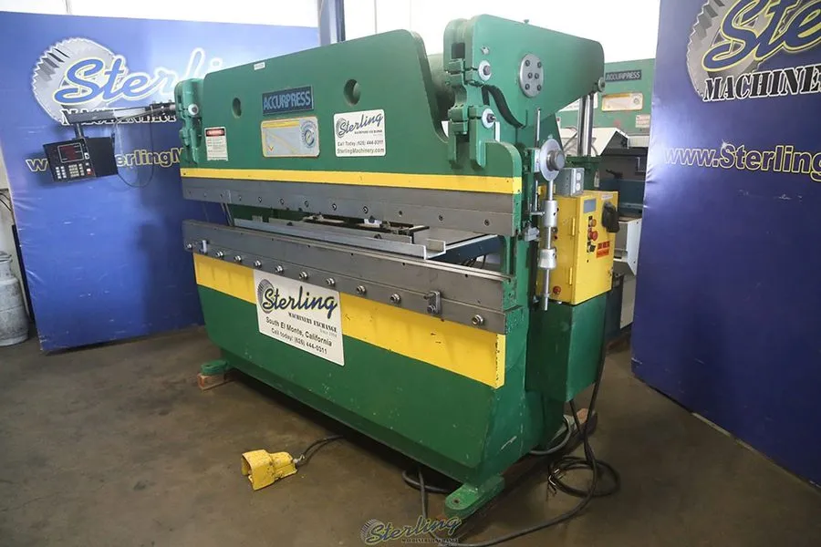Оборудование ЧПУ 60 Tons x 8', Accurpress Manual Hydraulic Press, Mdl. 7608, PR1 — фото лота 2