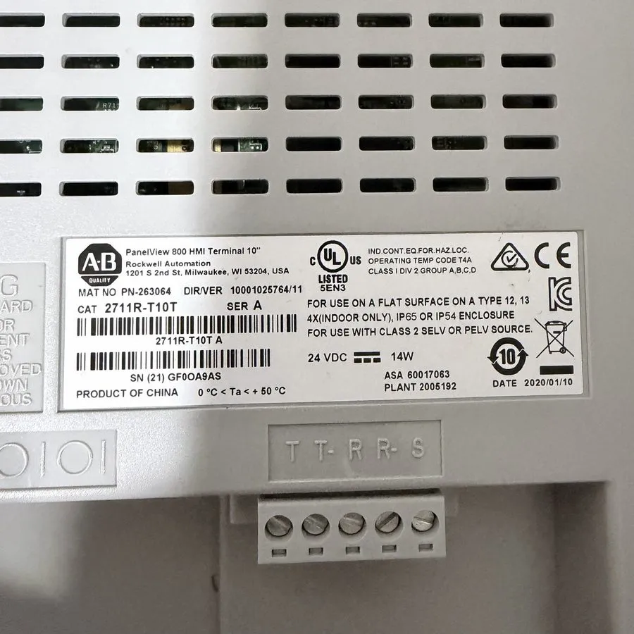 Панель оператора Allen-Bradley 2711R-T10T PANELVIEW 800 10.4-INCH HMI TERMINAL — фото лота 1