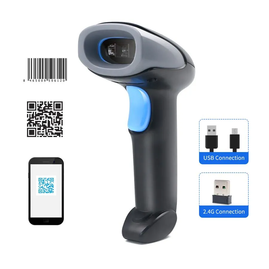 Сканер штрих-кода 1D/2D/QR Desktop Barcode Scanner USB Platform 3Moudles Auto Co