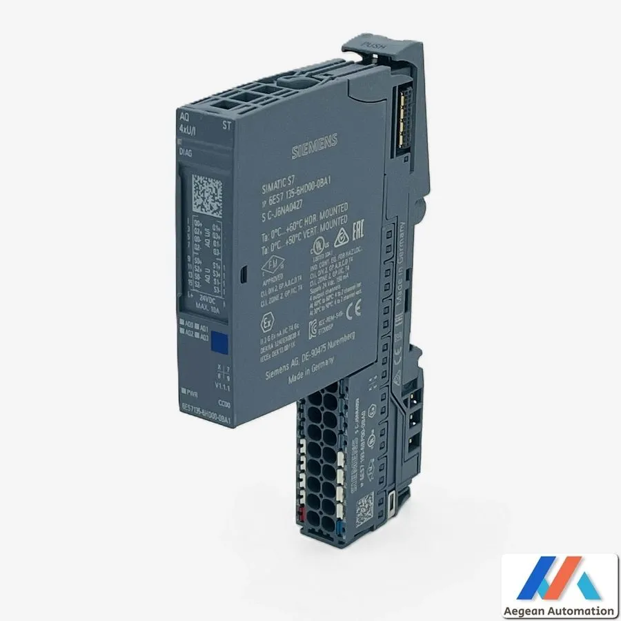 Модуль ввода-вывода Siemens 6ES7135-6HD00-0BA1 ET 200SP Analog output module — фото лота 1