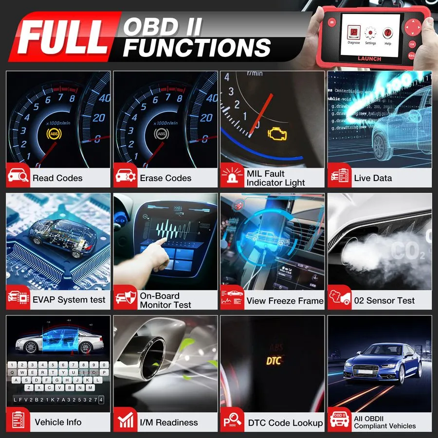 Диагностический сканер 2026 LAUNCH CRP123X Elite Code er Car Diagnostic Scanner 