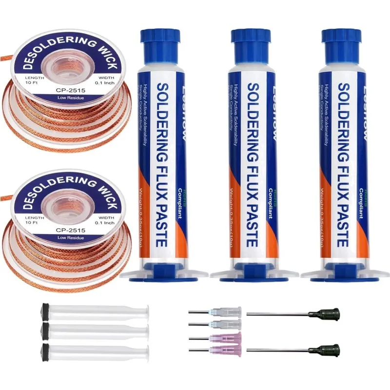 Паяльное оборудование Solder Flux Paste And Solder Wick Braid, No Clean Solderin