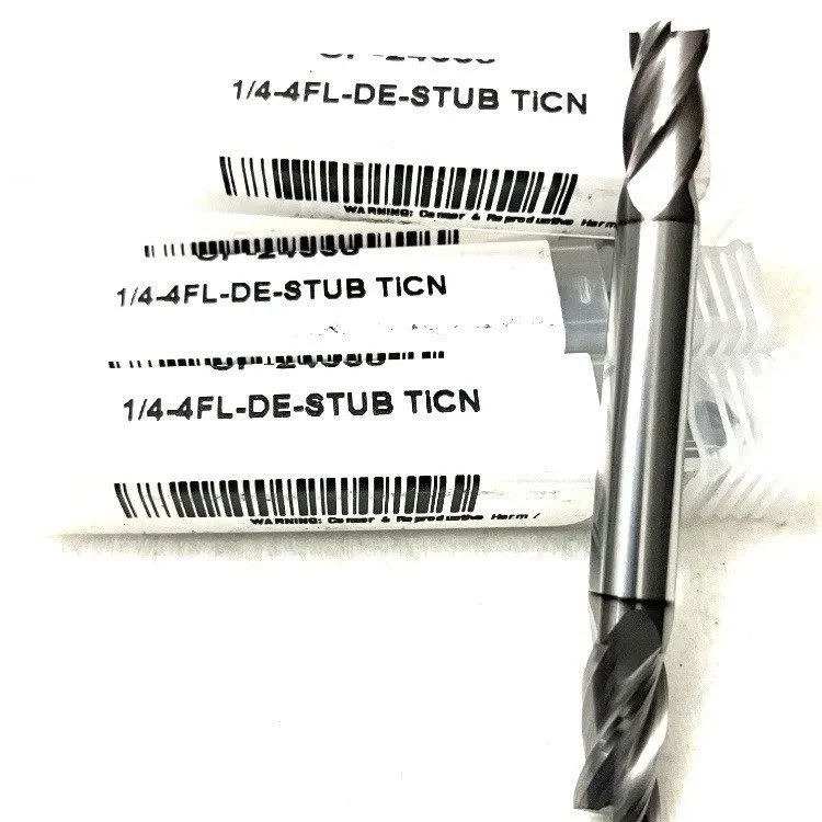 Режущий инструмент 1/4" 4 Flute Square Double End Mill Stub Carbide Plus CP-2433
