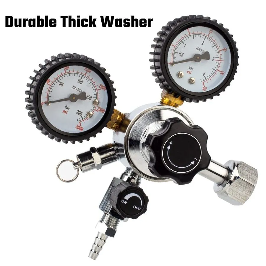 Трубопроводная арматура Draft Beer Gas Regulator CO2 Keg Regulator 0-60PSI CGA-3 — фото лота 2