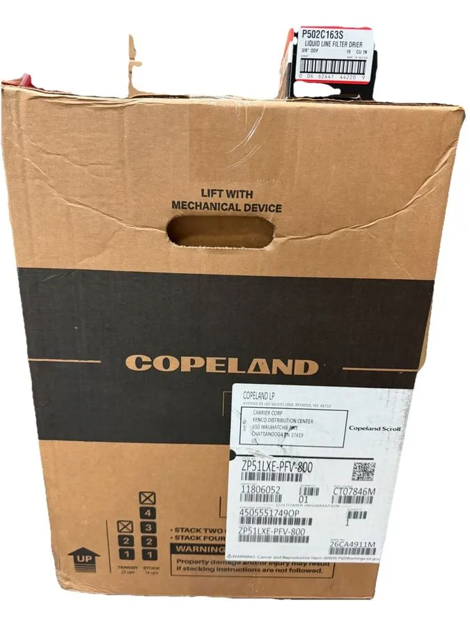 Компрессор Copeland ZP51LXE-PFV-800 Hermetic Scroll Compressor R410A, 51,000BTU, — фото лота 1