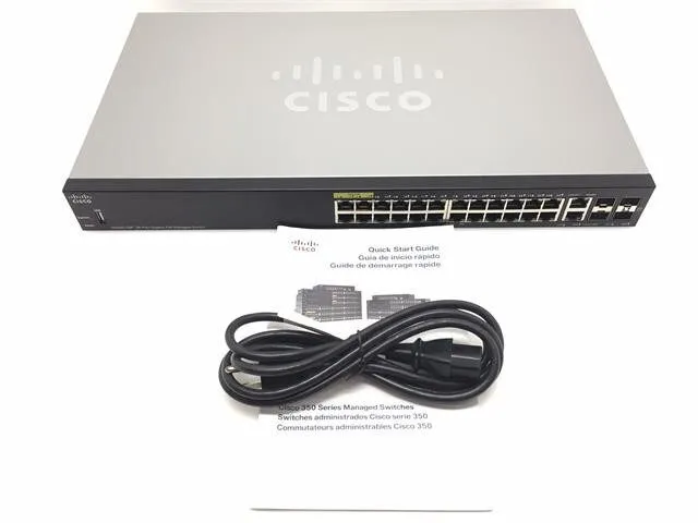 Коммутатор Cisco SG350-28P-K9 28-Port Gigabit PoE Managed Switch