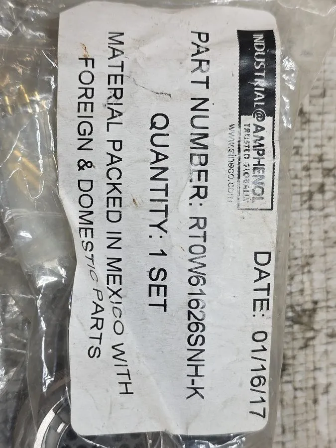Разъём Amphenol Kit Standard Circular Connector Zinc Housing RT0W6126SNH-K — фото лота 1