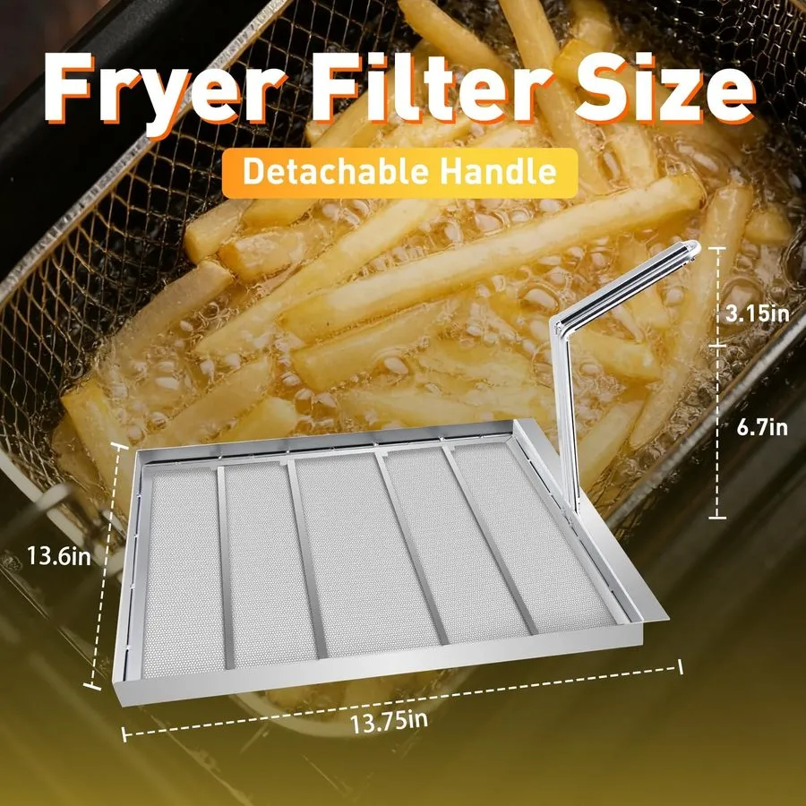 Фритюрница SR142GN 13.75" x 13.6" Commercial Deep Fryer Filter Screen with Safet