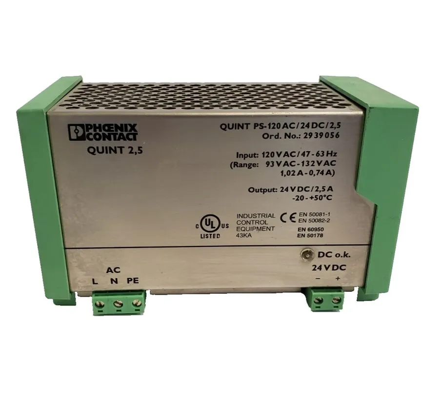 Блок питания Phoenix Contact PS-120 AC/24DC/5 2939069 DIN Rail Power Supply 24VD