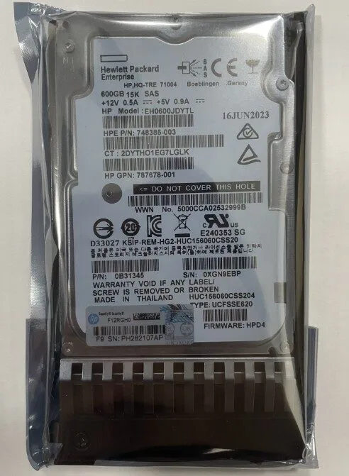 Жёсткий диск 785103-B21 785409-001 HP 600GB 12G 15K 2.5" SAS Hard Drive HDD — фото лота 1