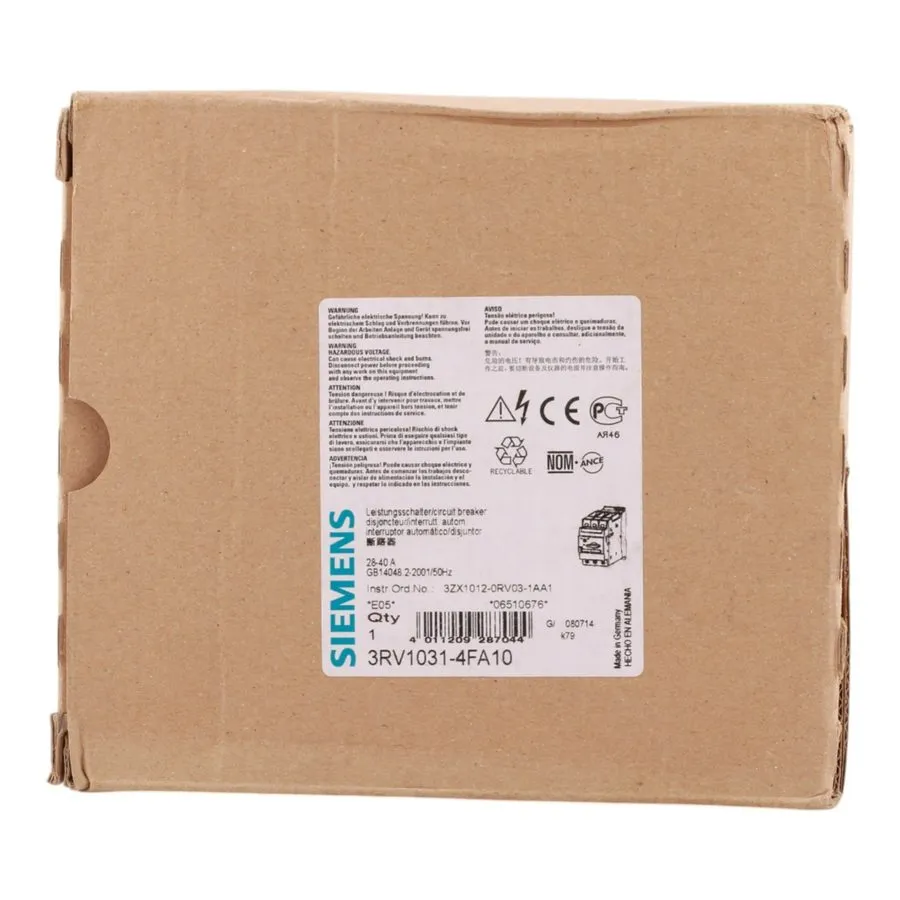 Автоматический выключатель SIEMENS 3RV1031-4FA10 Motor Protection Circuit Breake — фото лота 1