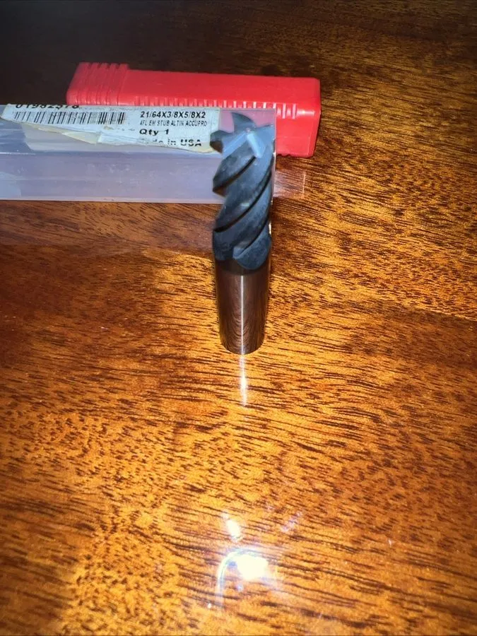 Режущий инструмент Accupro Solid Carbide flat End Mill 21/64 Diameter 4flutes Al