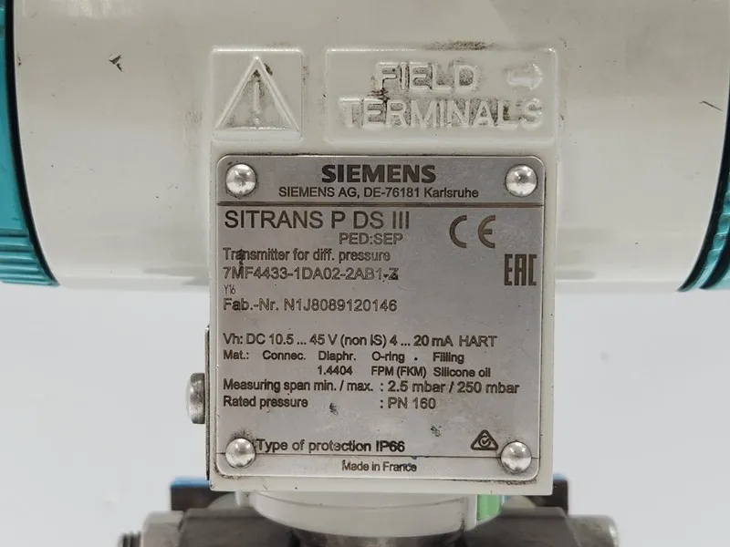 Датчик давления SIEMENS 7MF4433-1DA02-2AB1-Z DIFFERENTIAL PRESSURE TRANSMITTER