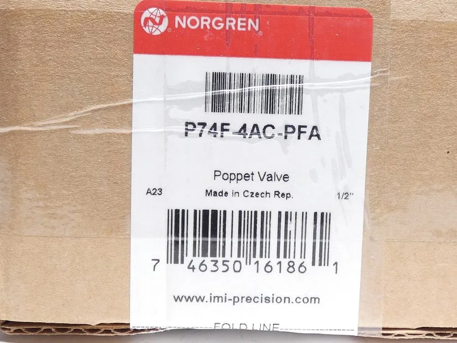 Пневмоклапан IMI Norgren P74F-4AC-PFA Soft-Start Pneumatic Poppet Valve 24VDC — фото лота 1