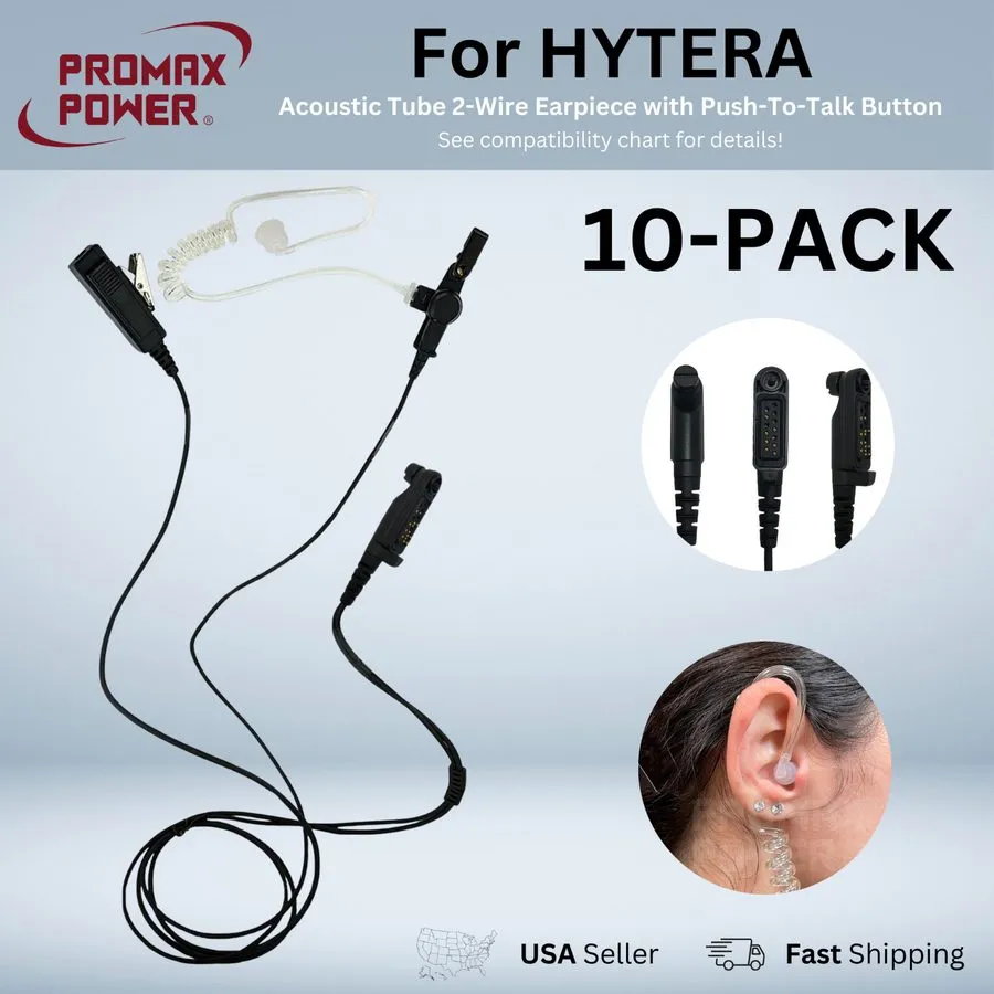 Гарнитура Wholesale 2-Wire Acoustic PTT Earpiece для Hytera Radios PD600, PD602G