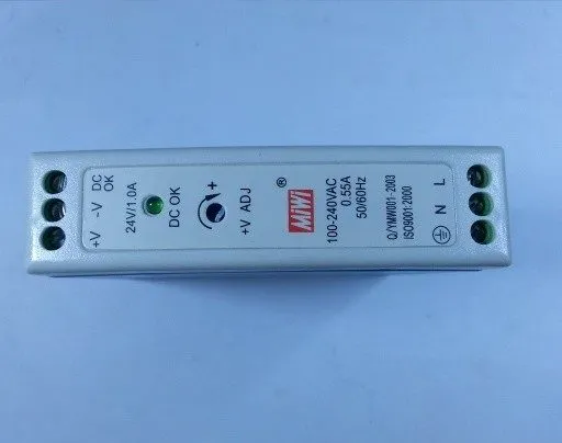 Блок питания Mean Well MDR-20-24 DIN Rail Power Supply 100-240V AC to 24V DC 1A 