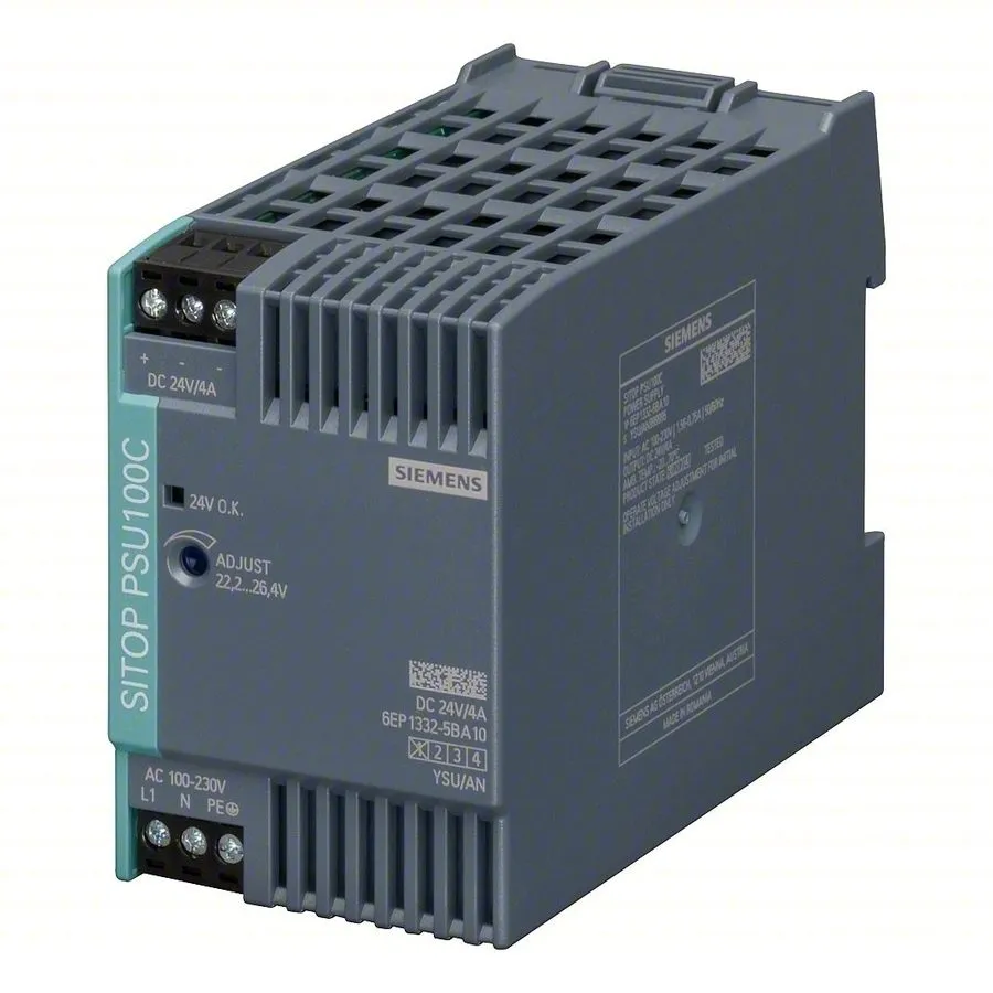 Блок питания Siemens 6EP1332-5BA10 SITOP PSU100C 24VDC 4A DIN Rail Power Supply