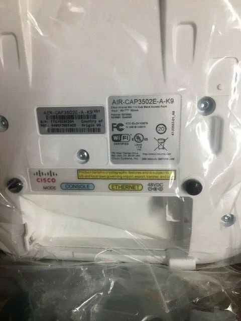 Точка доступа Wi-Fi CISCO AIRONET AIR-CAP3502E-A-K9 DUAL-BAND 802.11N POE WIRELE