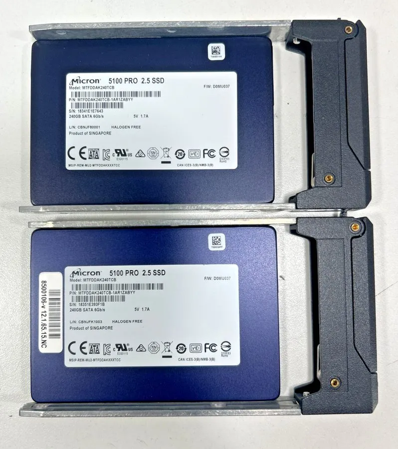 SSD-накопитель Micron 5100 PRO 2.5" SSD 240GB SATA 6Gb/s MTFDDAK240TCB 2.5” HDD