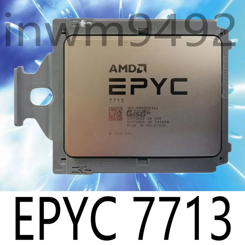Процессор Unlocked AMD EPYC Milan 7713 2.0GHz 64 Core 128 Thread 225W CPU Proces