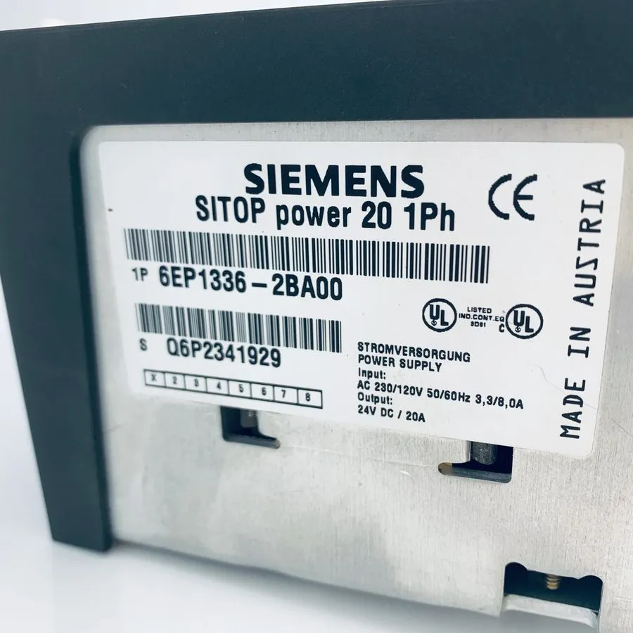 Блок питания Siemens SITOP Power Supply 6EP1336-2BA00, 20 AMP 24VDC