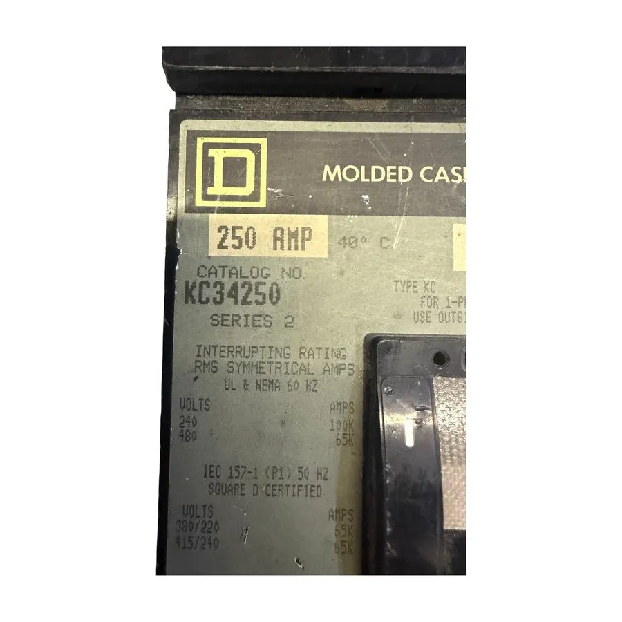 Автоматический выключатель Square D KC34250 250 Amp 3 Pole 480V @65KA I-Line Cir