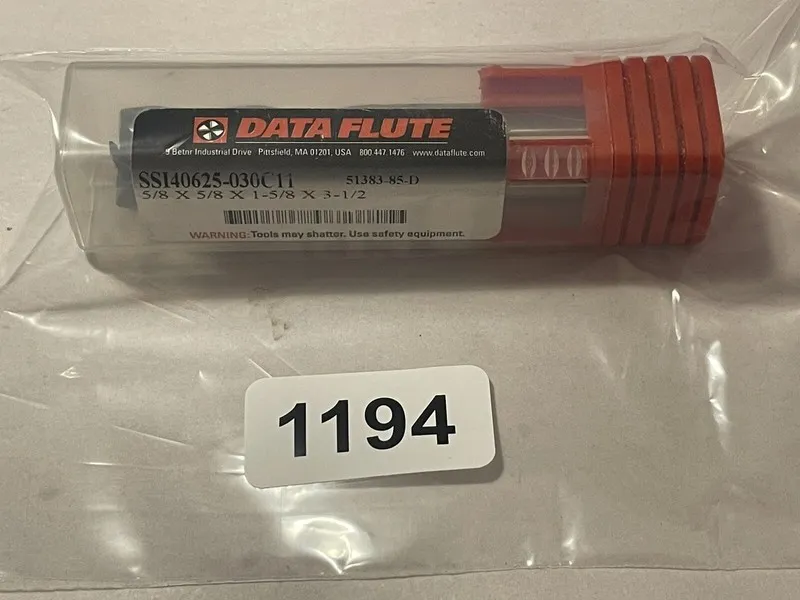 Оборудование ЧПУ 5/8" DATA FLUTE CARBIDE END MILL, CNC MILLING SSI40625-030C11 — фото лота 2