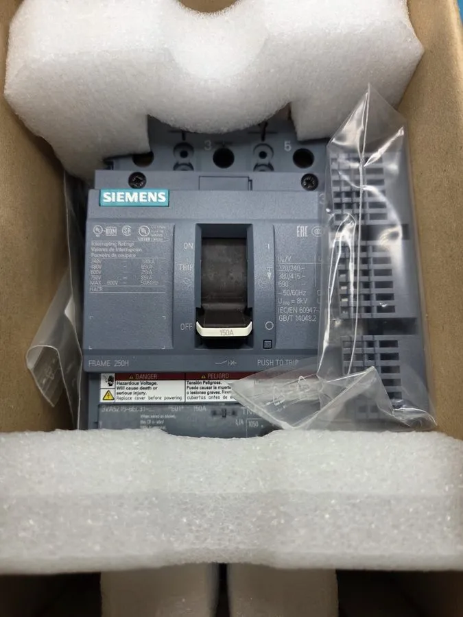 Автоматический выключатель SIEMENS 3VA5215-6EC31-0AA0 3 Pole 150 Amp Circuit Bre — фото лота 2