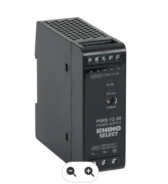 Блок питания RHINO SELECT PSRS-12-30 12VDC 2.5A 30W DIN Rail Power Supply — фото лота 1