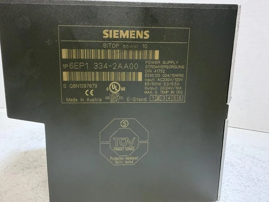 Блок питания Siemens SITOP 6EP1334-2AA00 DIN Rail Power Supply 24VDC 10A 240W GH
