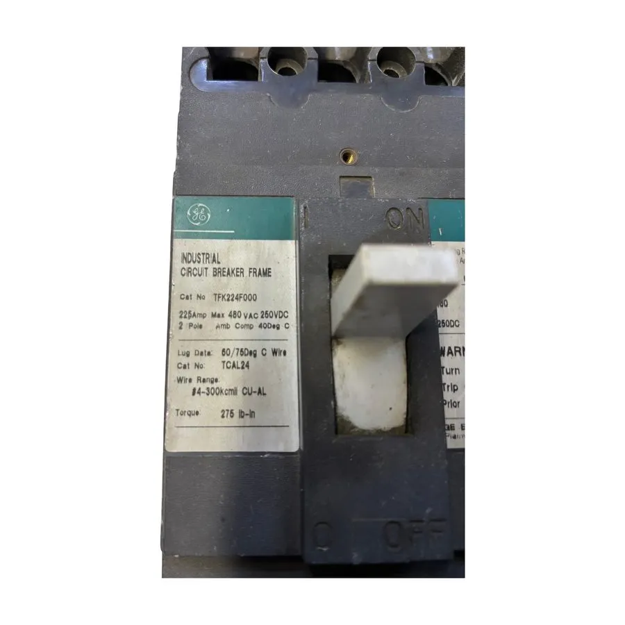Автоматический выключатель TFK224F000 General Electric 225A 480V 2 Pole Molded C